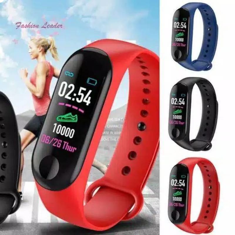 READY STOCK M3 Smartwatch Bluetooth dengan Monitor Detak Jantung Anti Air