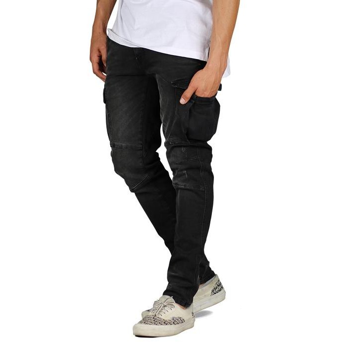 Hyperdenim Black Cargo Jeans (HD029)