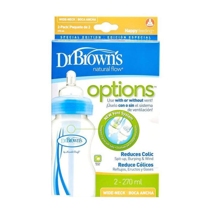 Dr. Brown's PP Option Wide Neck Bottle 2 Pack 270ml (Ready Pilihan Warna)