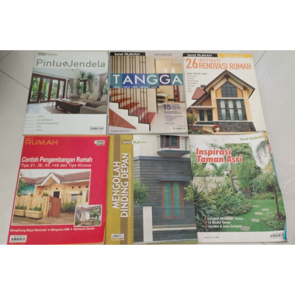 Paket Bundle Majalah Idea Arsitektur Interior Design Bekas Renovasi Pengembangan Rumah Taman