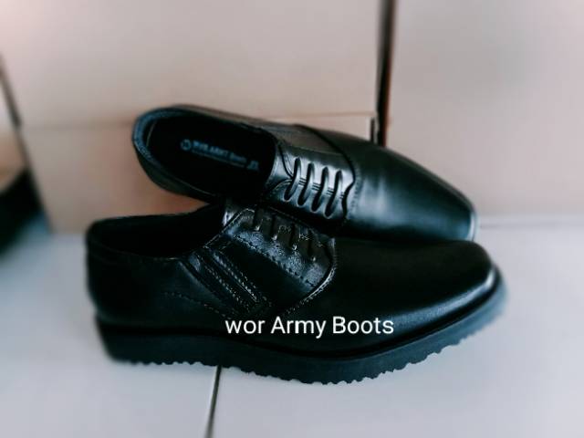 Sepatu PDH Dinas PC Tebal Sol Datar Pasir size 39 sampai 46 Wor Army Boots