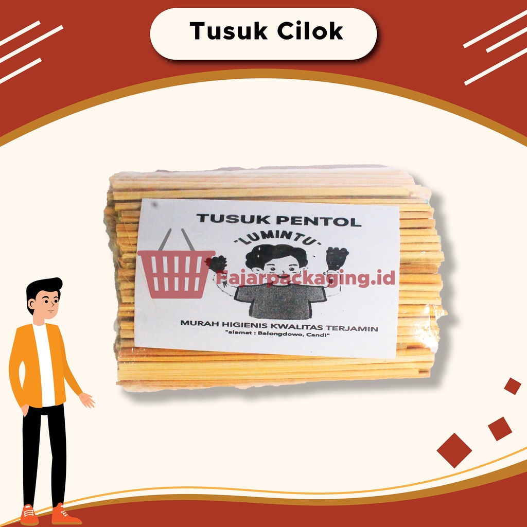 Tusuk Pentol / Tusuk Cilok Bambu Ujung Tumpul
