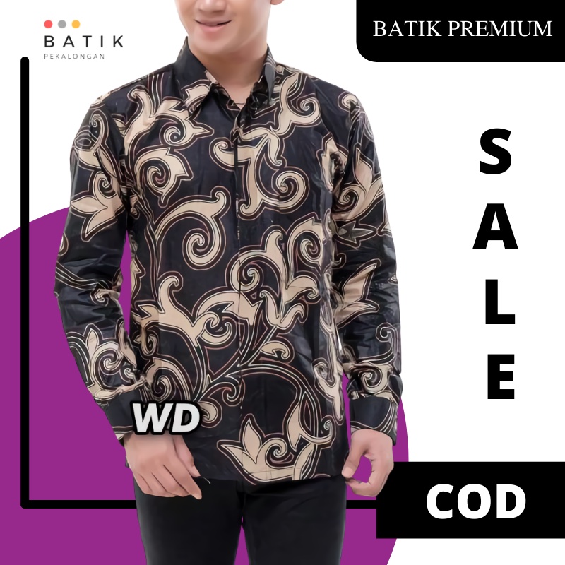 Baju Kemeja Batik Pria Lengan Panjang Modern Batik Anak Muda Remaja Lengan Panjang Seragam Kondangan
