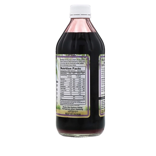 Dynamic Health Laboratories Pure Sambucus Black Elderberry, 100% Juice Concentrate, Unsweetened, 16 fl oz (473 ml)