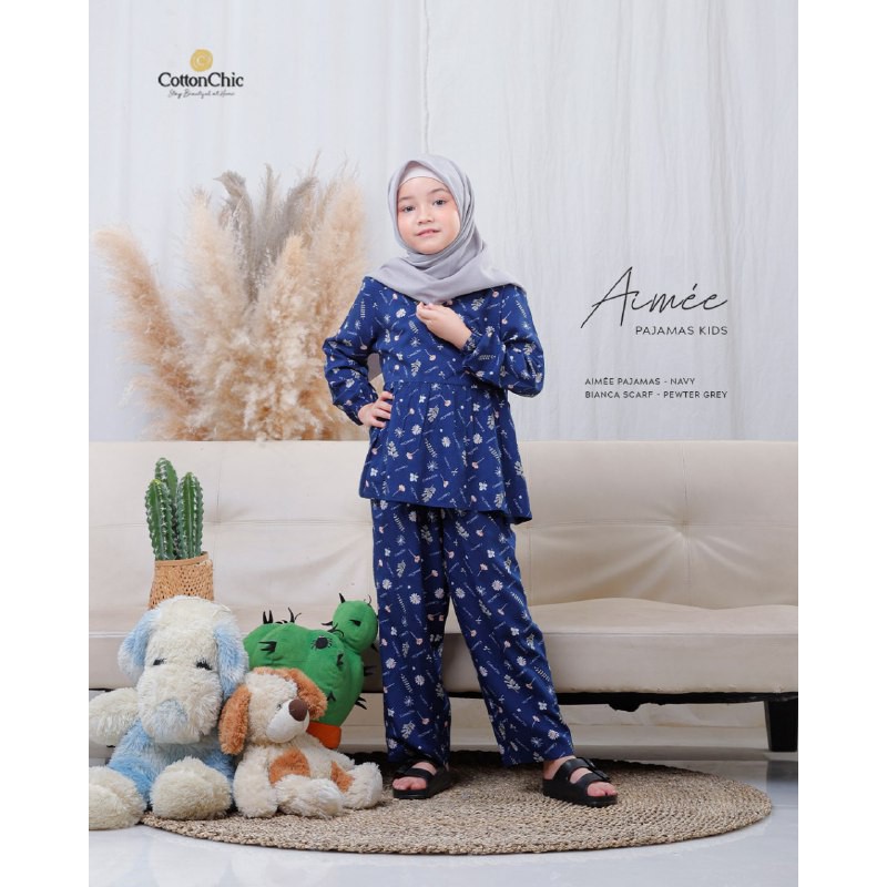 COTTONCHIC - AIMEE PAJAMAS COUPLE MOM KIDS PRINTING EKSLUSIF / SETELAN BAJU TIDUR PIYAMA BUSUI