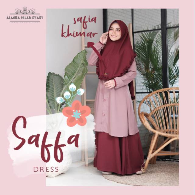 Saffa Dress by Almira Hijab / Gamis Set Wollycrepe