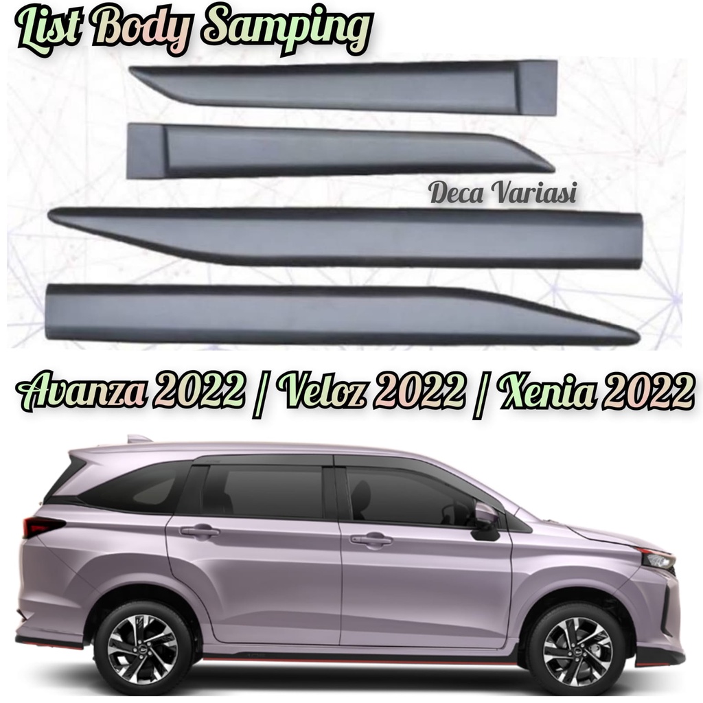 Jual Lis Body Samping Mobil Veloz Avanza Xenia Luxury Hitam Doff Premium