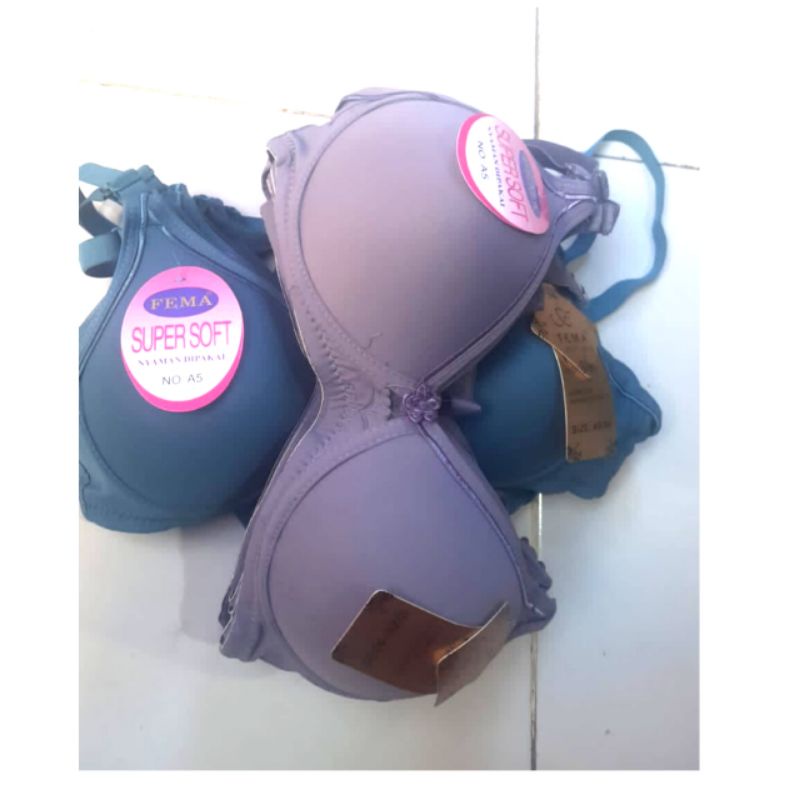 BRA POLOS CANTIK A5  Fema  POLOS LEMBUT CUP A KAIT 2 BUSA PUDDING MANTUL TAHAN LAMA