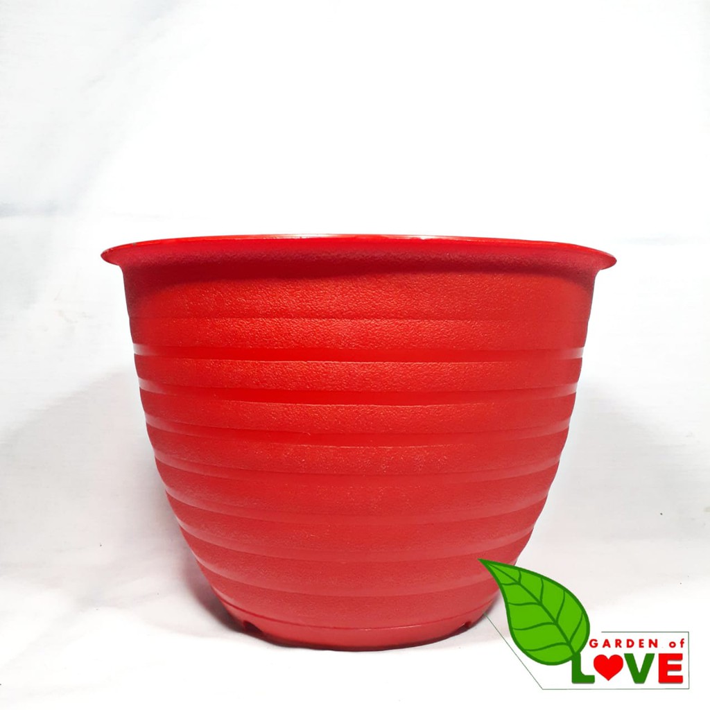 Pot Super Tawon 24 Cm Merah Bata Garden Of Love Pot Plastik 24CM Bkn Pot Tawon Pirus Tinggi Putih