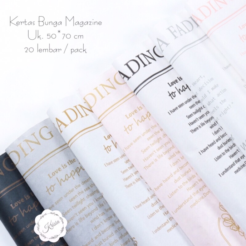 FLOWER WRAPPING “ MAGAZINE “ ( ECER ) KERTAS BUNGA