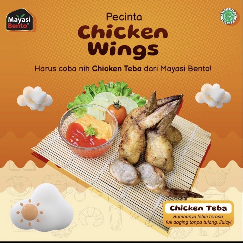 

Chicken wings Mayasi bento