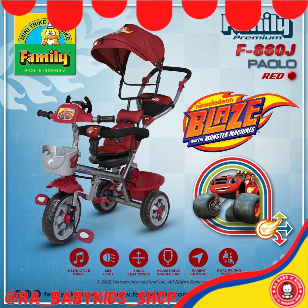 Sepeda Roda Tiga Family 860 J-tricycle family 860 sepeda anak