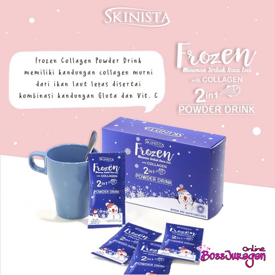 (BOSS) SKINISTA FROZEN COLLAGEN 2 IN 1 Powder Drink, Serbuk