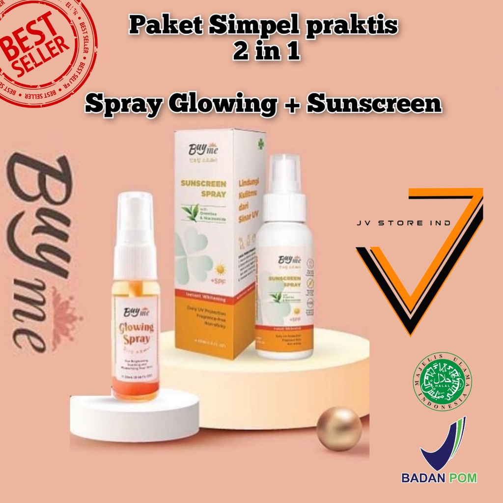 Buyme Praktis 2 in 1 : Sunscreen + Glowing Spray ( Menjaga dan Melindungi dari Sinar Matahari )