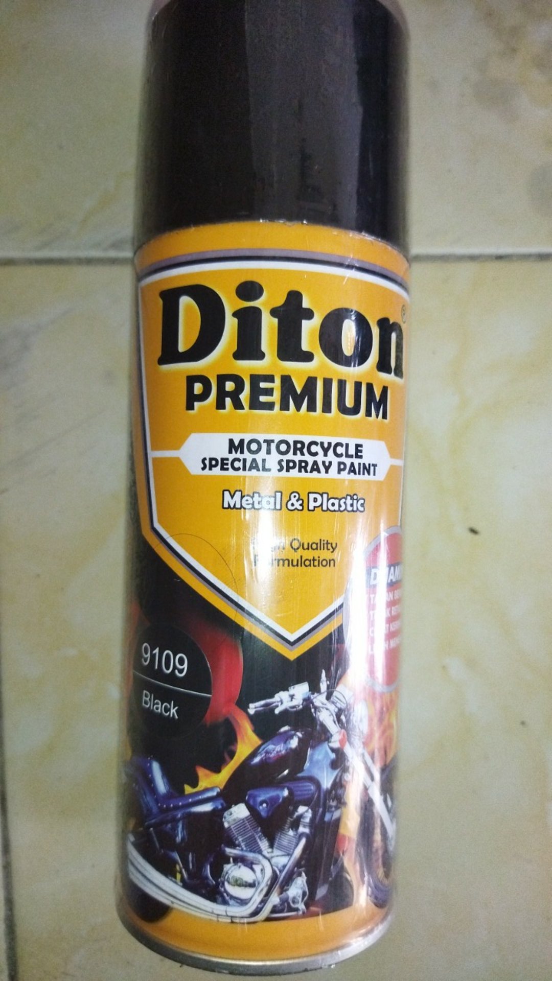 Black 9109 Diton Premium Hitam 9109 Cat Semprot Aerosol Paint Motor Glossy Kilap Pilox 400cc 400 Cc