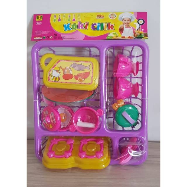 mwn.toys Mainan Anak Alat Masak Rak Piring Koki Cilik No 901