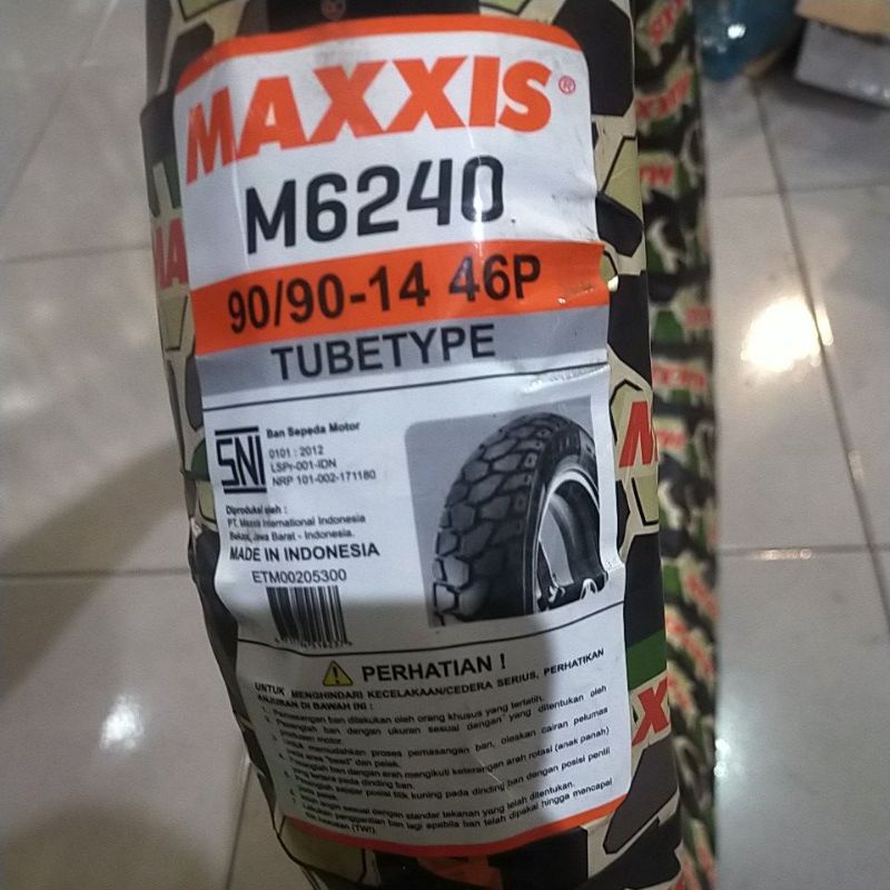 BAN LUAR MAXXIS TYPE M6240 90/90 RING 14 TUBETYPE