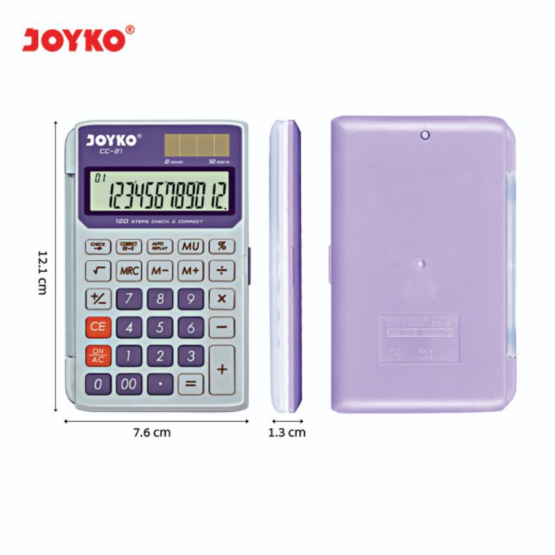 

Kalkulator CC-21 Joyko 12 Digits Check Correct
