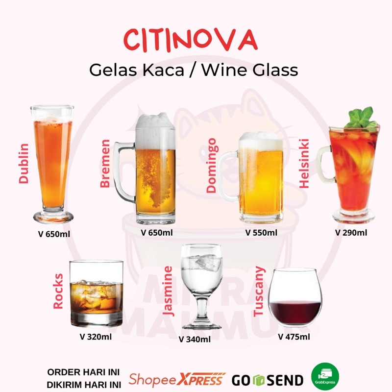 CITINOVA - Wine Glass / Gelas Minum / Gelas Kaca