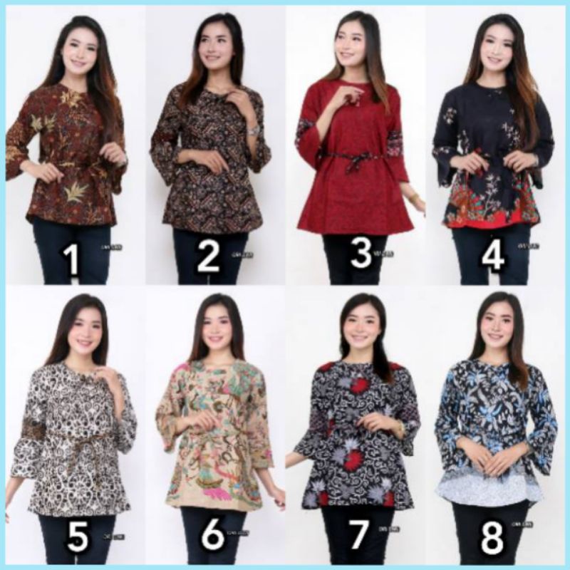 Blous Batik Wanita Atasan Batik Wanita Pakaian Wanita Traditional