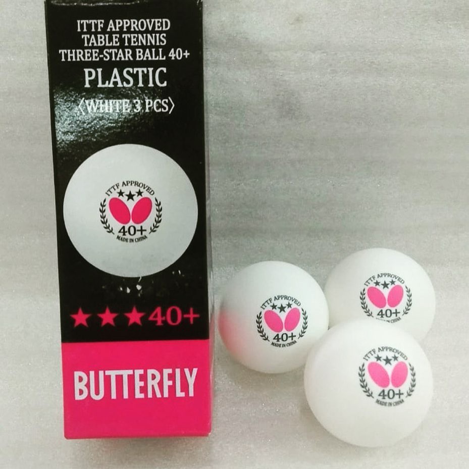 Jual Bola PingPong/TenisMeja Butterfly 40 PLASTIC 3STAR | Shopee Indonesia