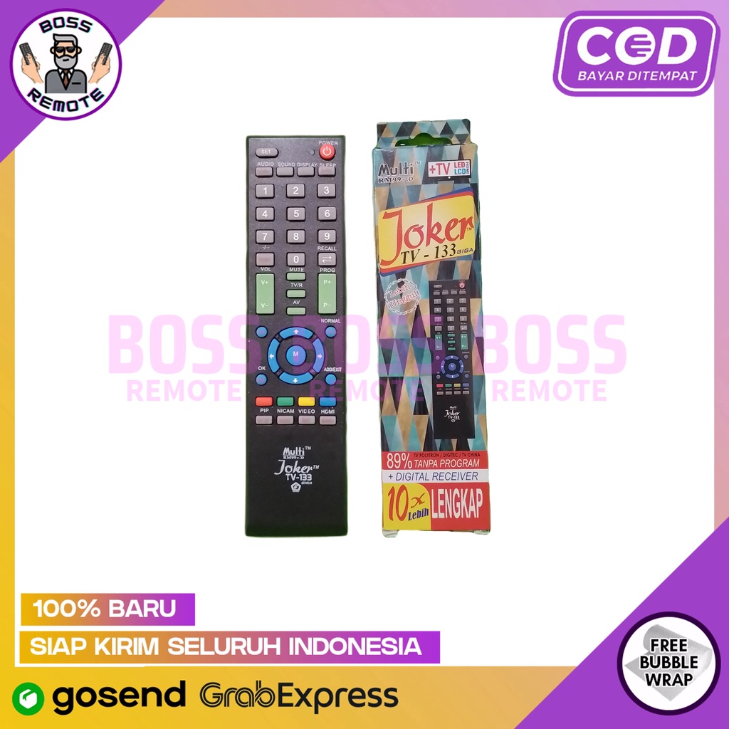 REMOTE TV MULTI UNIVERSAL 133 JOKER TV-133