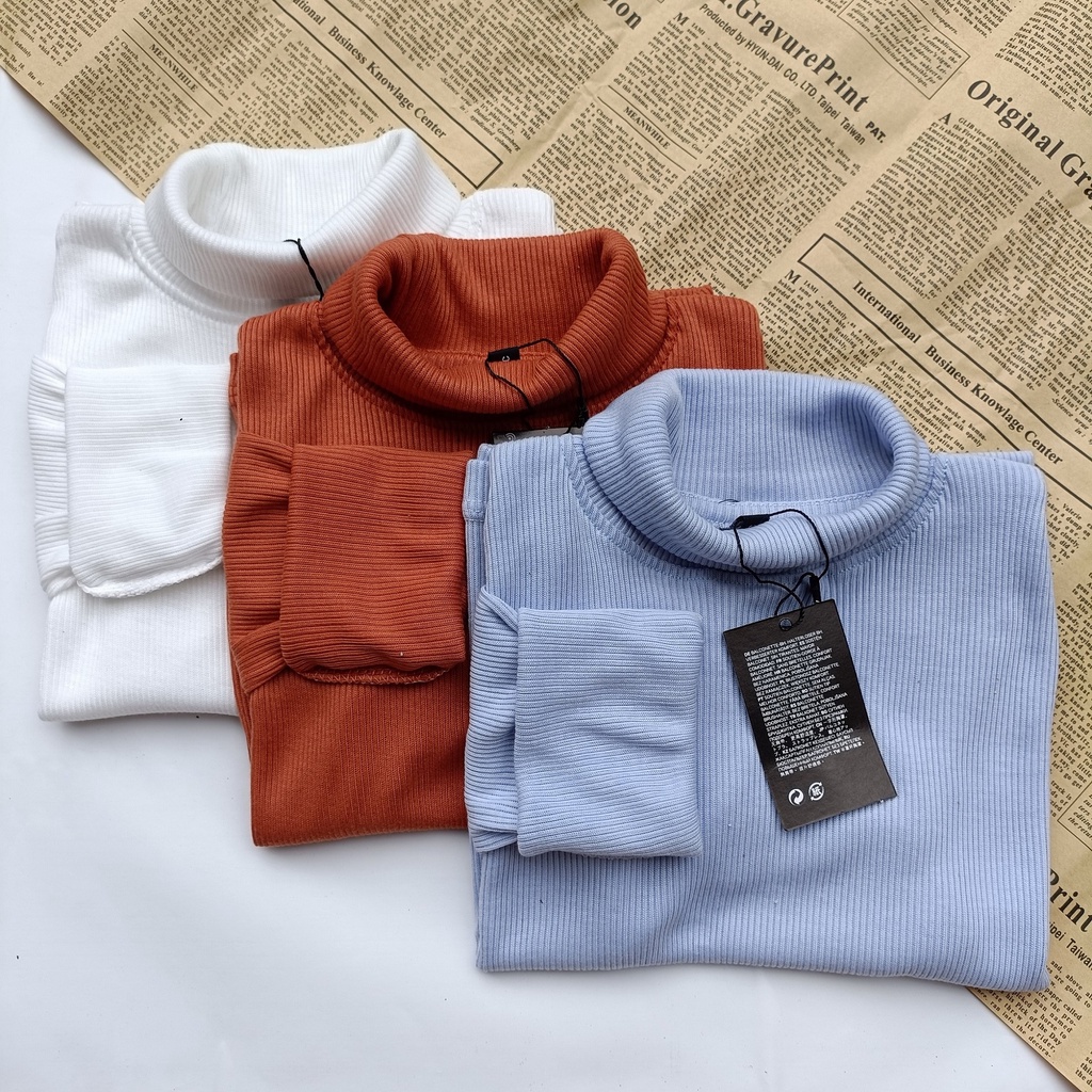 RIB Turtle neck ANAK PREMIUM TEBAL kerah TINGGI/ KAOS TURTLENECK ANAK LENGAN PANJANG