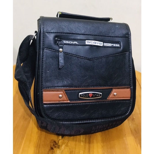 Tas Pria Tas Polo Tas Selempang 10&quot; Inchi Terbaru Bahan Kulit PU Leather Original Polo Amstar