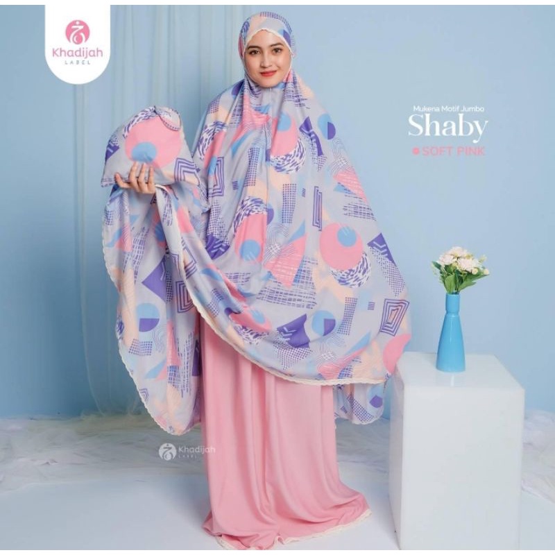 Mukena Khadijah Label Jumbo Shaby 2in1