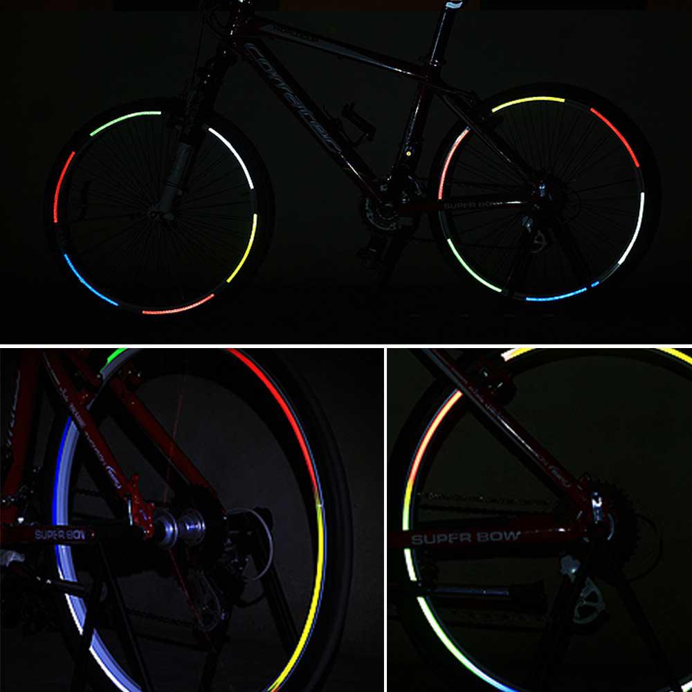 Lanfy Stiker Sepeda Reflektif Reflektor Sticker Bersepeda MTB Neon