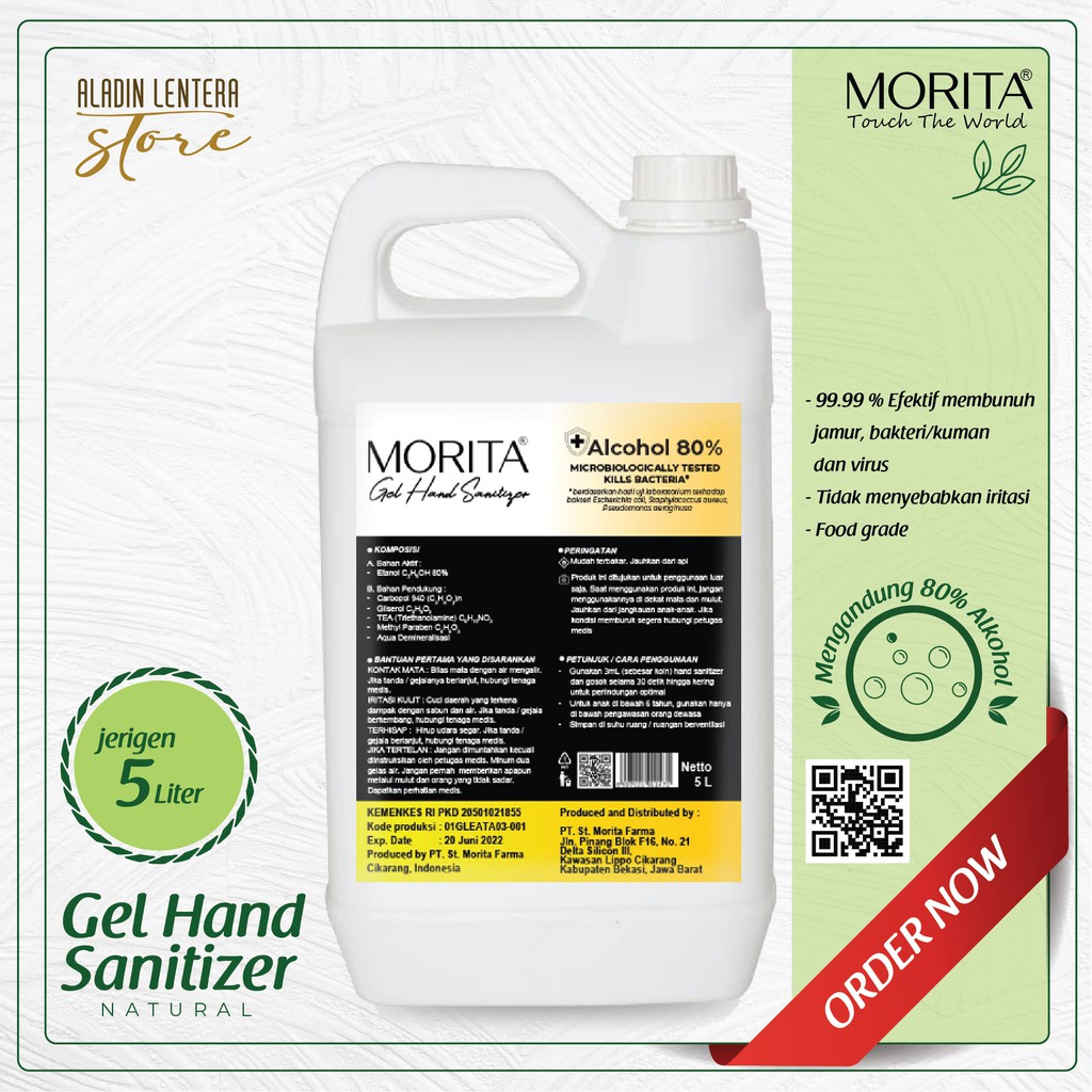 MORITA Hand Sanitizer Gel 5 Liter