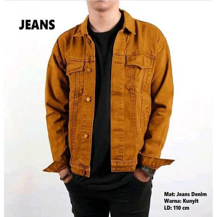 jaket jeans mustard