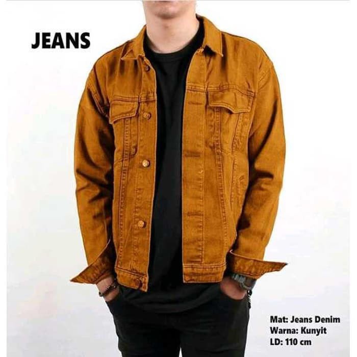 jaket denim mustard