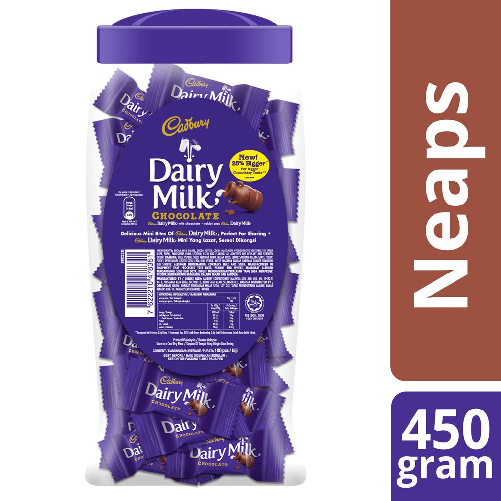 Jual Cadbury Dairy Milk 100 / Cadbury Toples Isi 100 / Cadbury Dairy ...