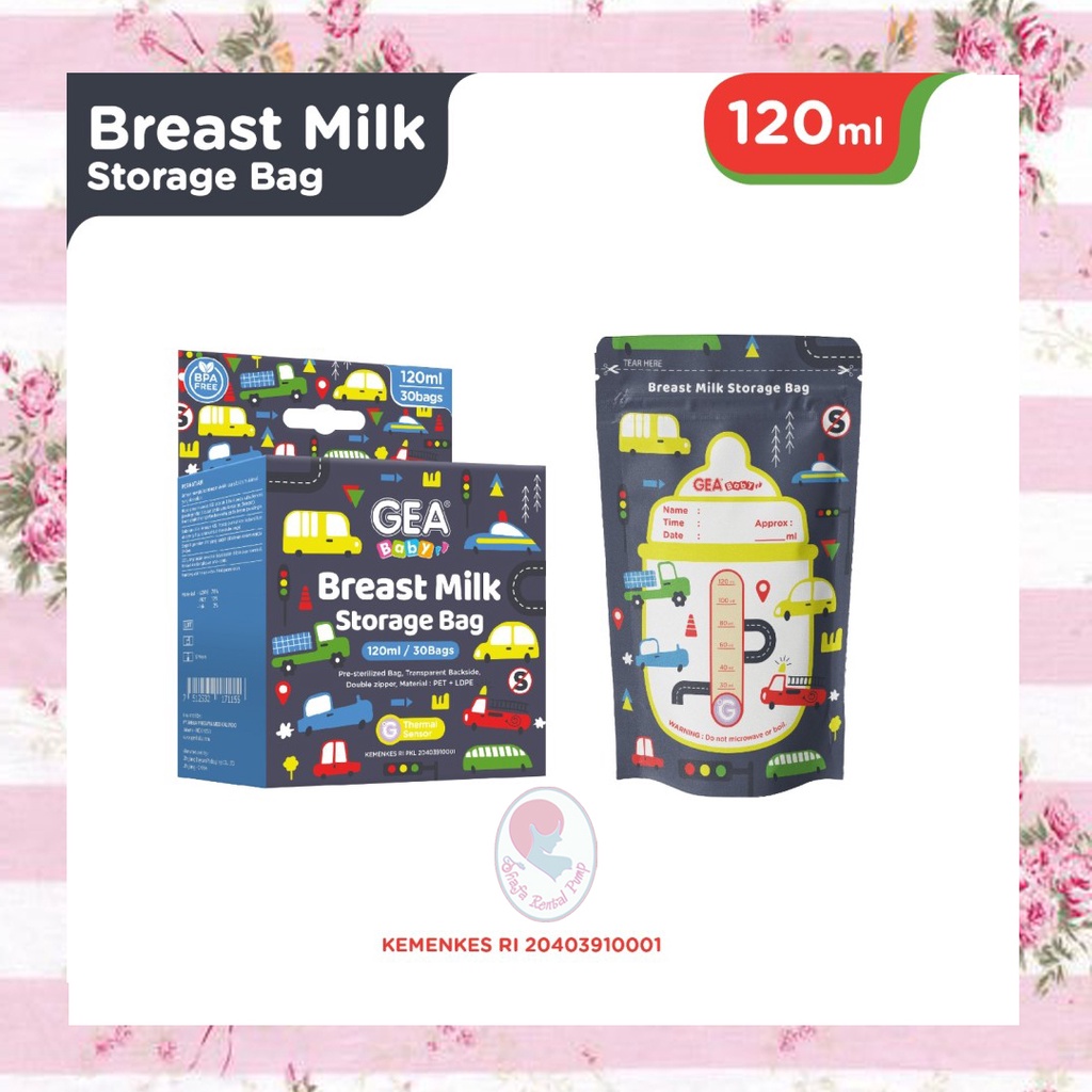 Kantong ASI Gea Baby 120 Breastmilk Storage 120ml isi 30 pcs