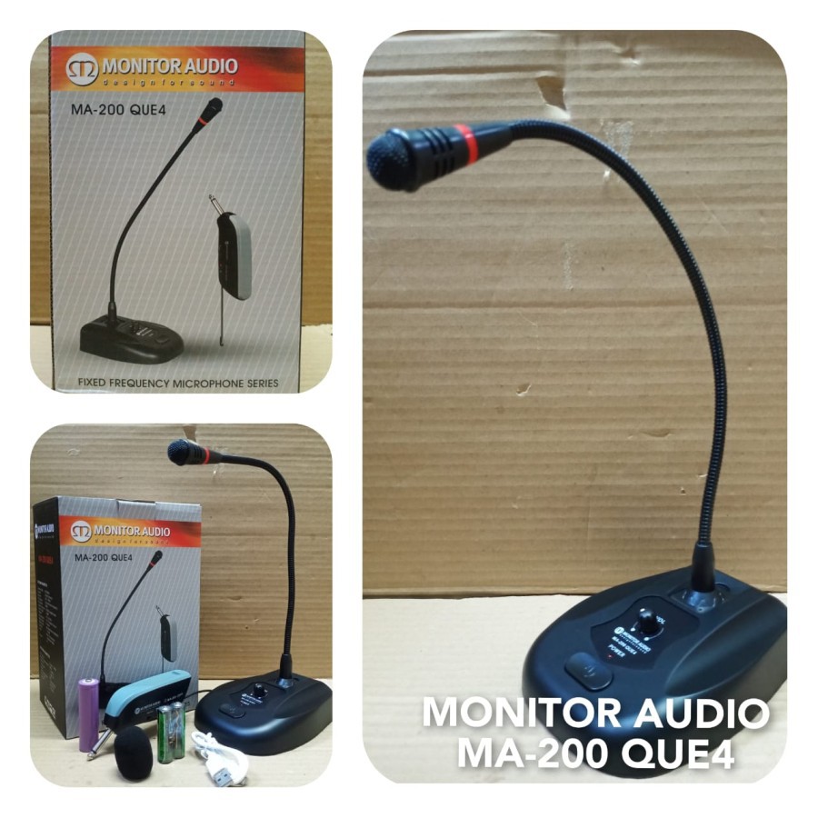 MIC MEJA WIRELESS MONITOR AUDIO MA-200 QUE4 CONFERENCE MICROPHONE