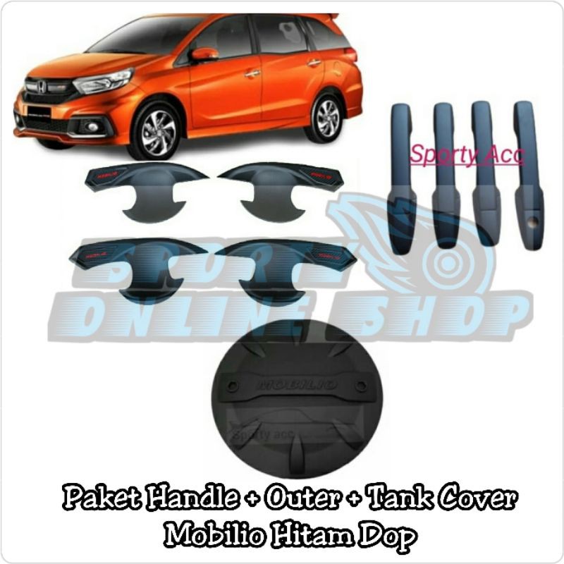 Paket Handle + Outer + Tank Cover Mobilio Hitam Dop