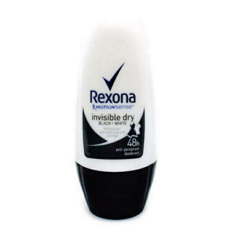 rexona invisible dry black + white - deodorant roll on 45ml