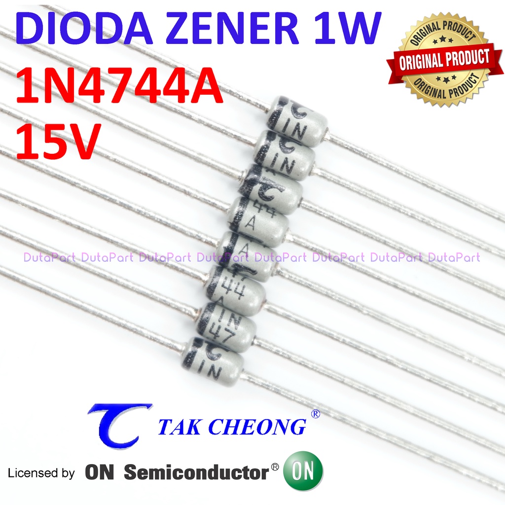 Dioda Zener 1N4744A 15V 1W ORIGINAL TC Licensed by ON SEMI 1N4744 15 V