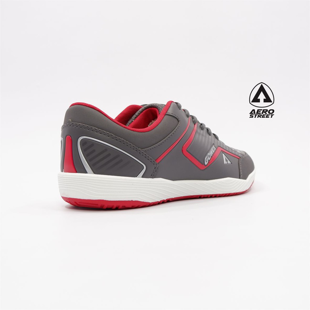 Aerostreet 39-42 Gowes Abu Merah - Sepatu Sneakers Casual Sport Sekolah Pria Wanita Aero Street
