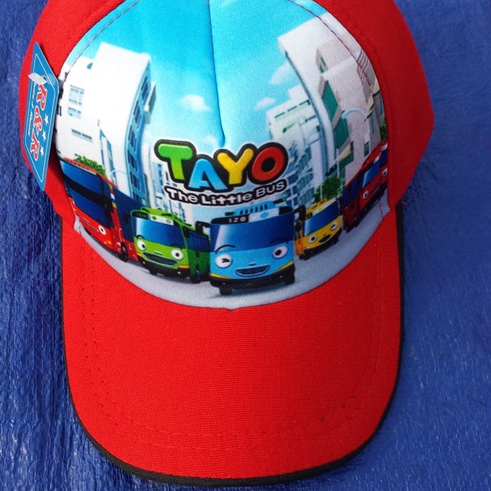 PROMO | Topi pet anak full printing gambar TAYO(U6B9) Topi Anak Karakter Topi Anak Laki-laki Topi An