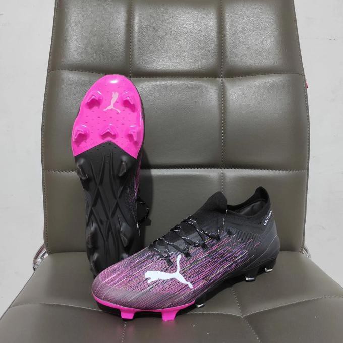 Sepatu Bola Puma Ultra 1.1 Luminous Black Pink - Soccer Rieskafadilah