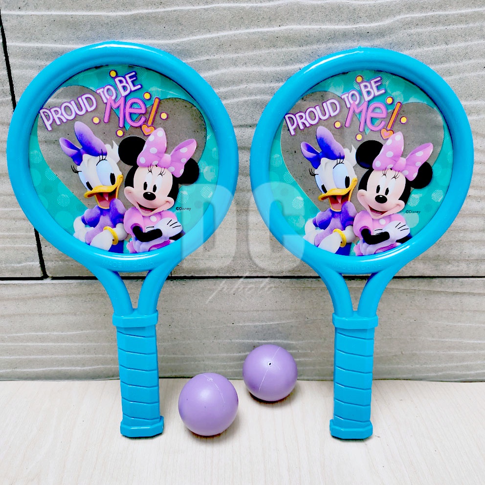 Pingpong Karakter Princess Minnie Daisy Spiderman Mainan Bet Tenis Meja Anak