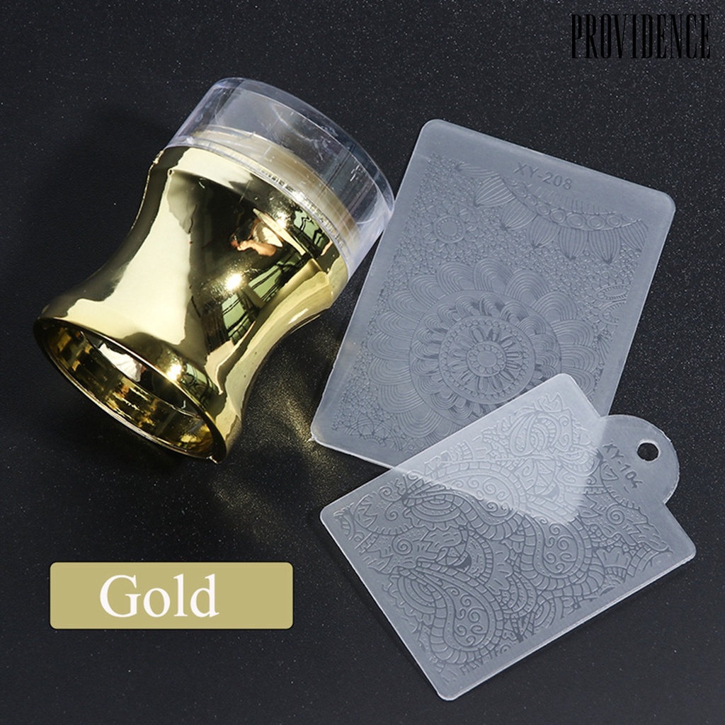 Providence Metal Solid Color Handle Transparent Silicone Head Manicure Nail Art Stamper