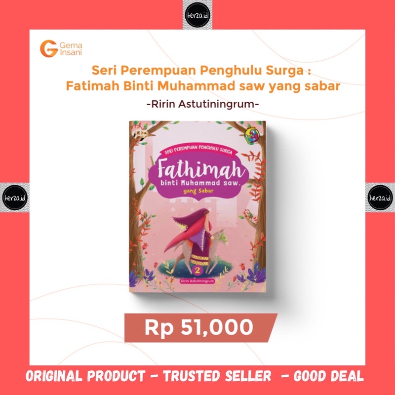 Jual Fatimah Binti Muhammad SAW (seri Perempuan Penghulu Surga) Gema ...