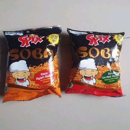 

Spix SOBA MIE snack SIANTAR AYAM BAKAR / SAMBAL BALADO 21gr