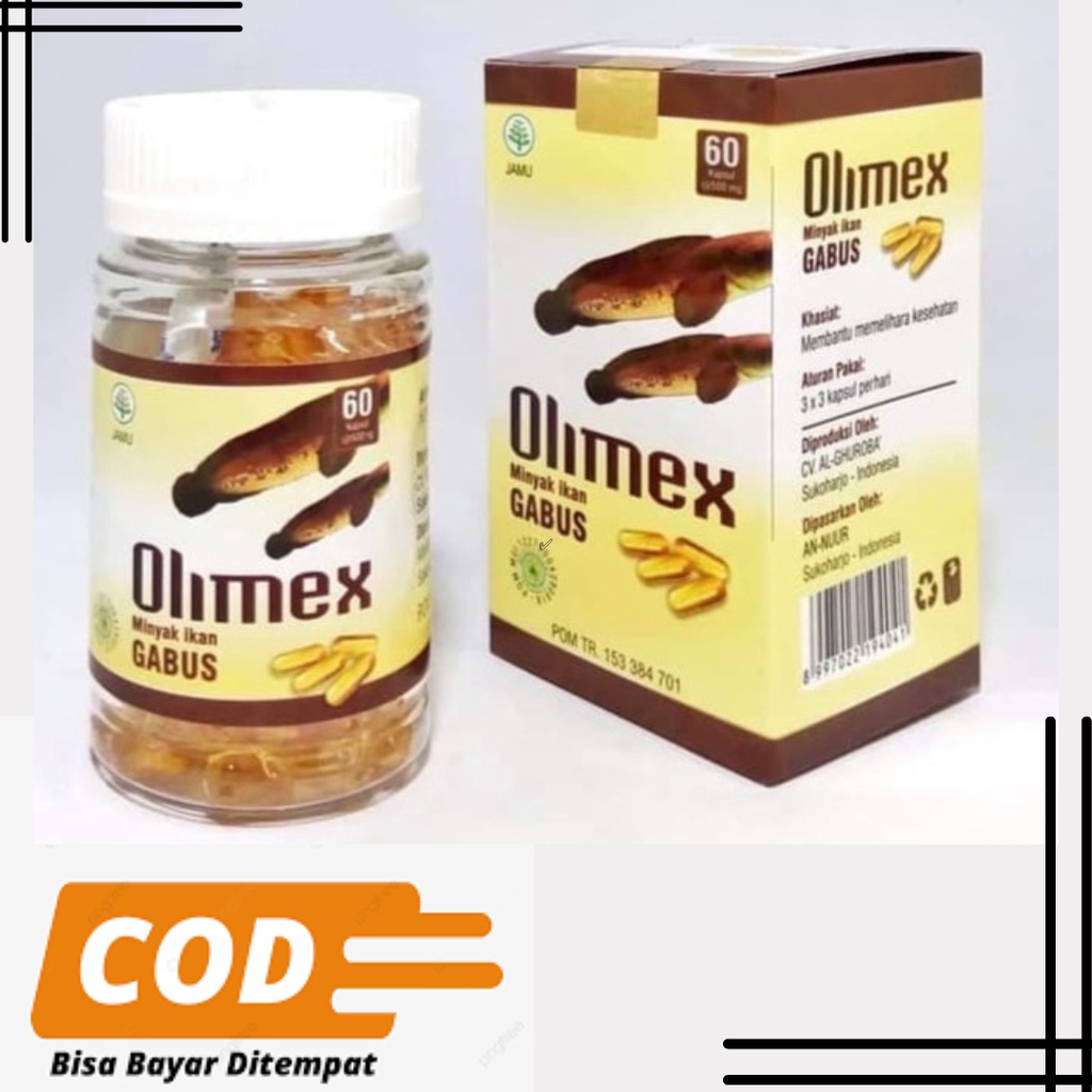 Olimex Minyak Ikan Gabus Kapsul Minyak Gabus ORI 100%