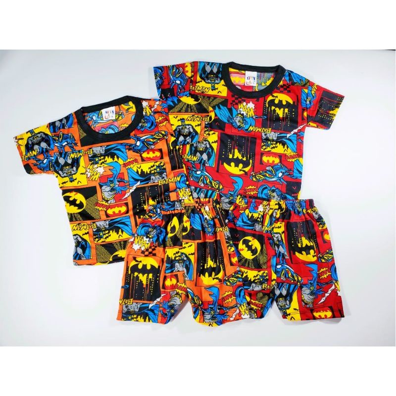 BAJU ANAK COWO KARAKTER BATMAN SET