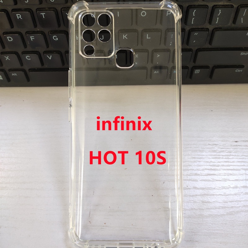 Case INFINIX HOT 10S  Casing Clear HD KETEBALAN 2MM BENING TRANSPARAN TPU Premium Softcase