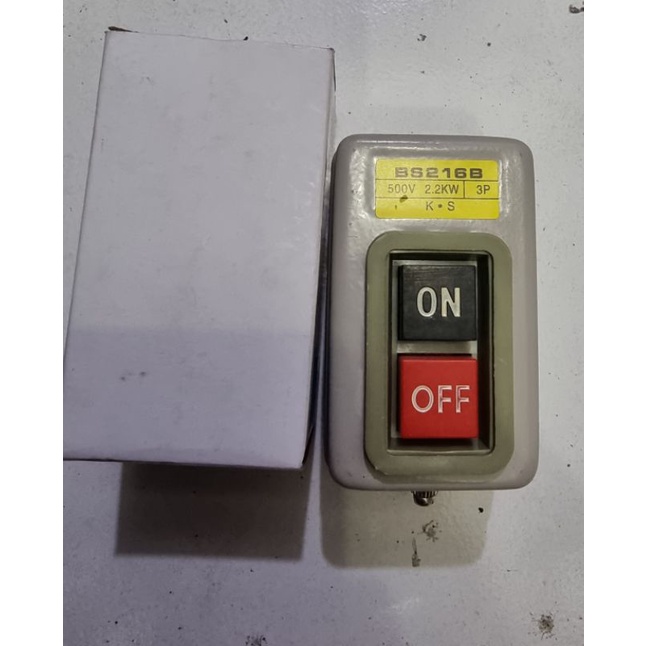 Fort push button on-off kotak 3P 15A 2,2KW BS216 / BS216B